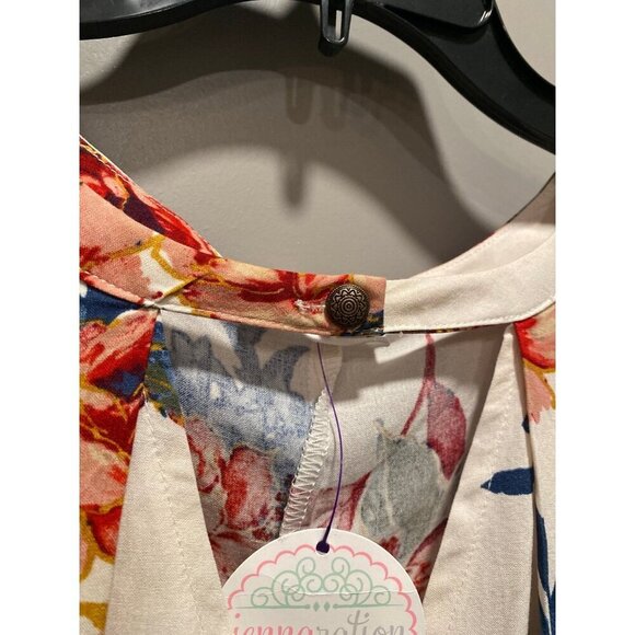 JENNARATION Ivory Floral Tunic Dress 2XL NWT - Picture 3 of 8